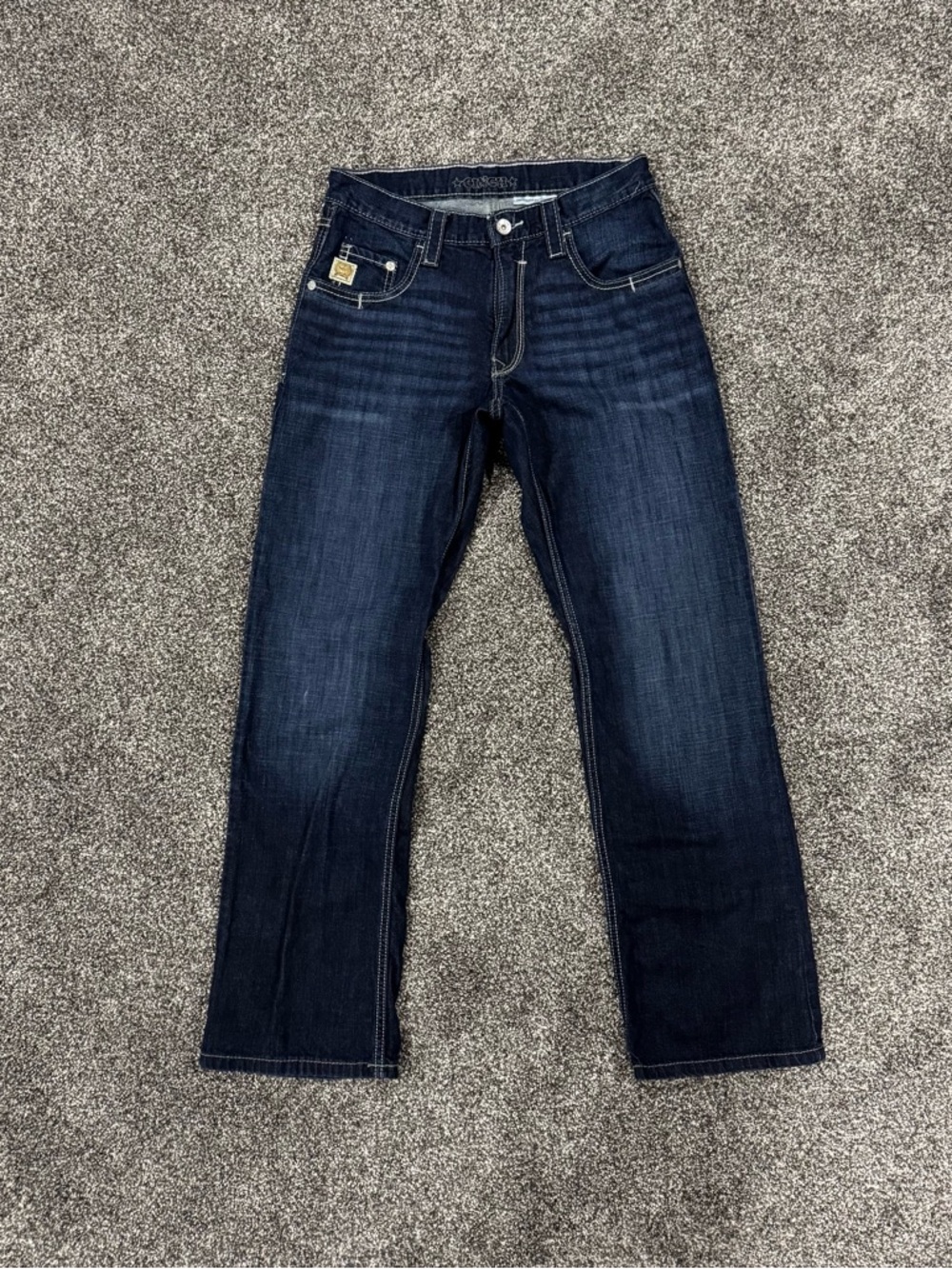 Cinch Jeans Men 32x32 Blue Carter 2.4 Relaxed Bootcut Stretch Dark Wash Denim